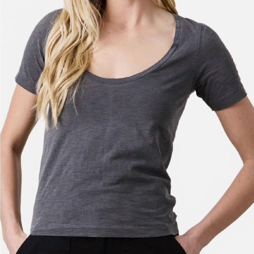 NSF Tally Short Sleeve Tee In Faded Black